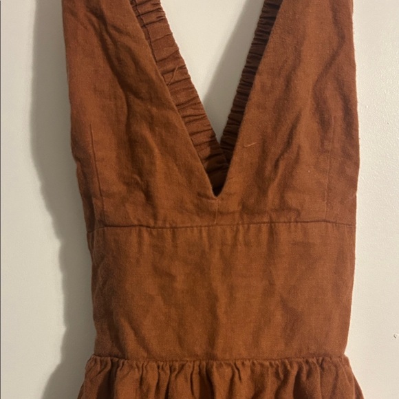 Abercrombie & Fitch Orange/Brown Backless Dress - Picture 5 of 9